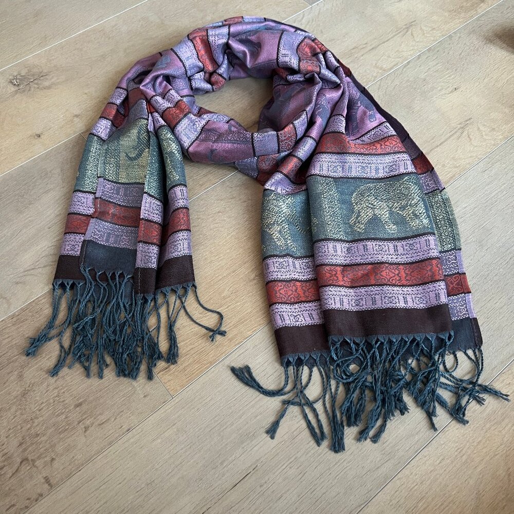 Elephant Motif Scarf
